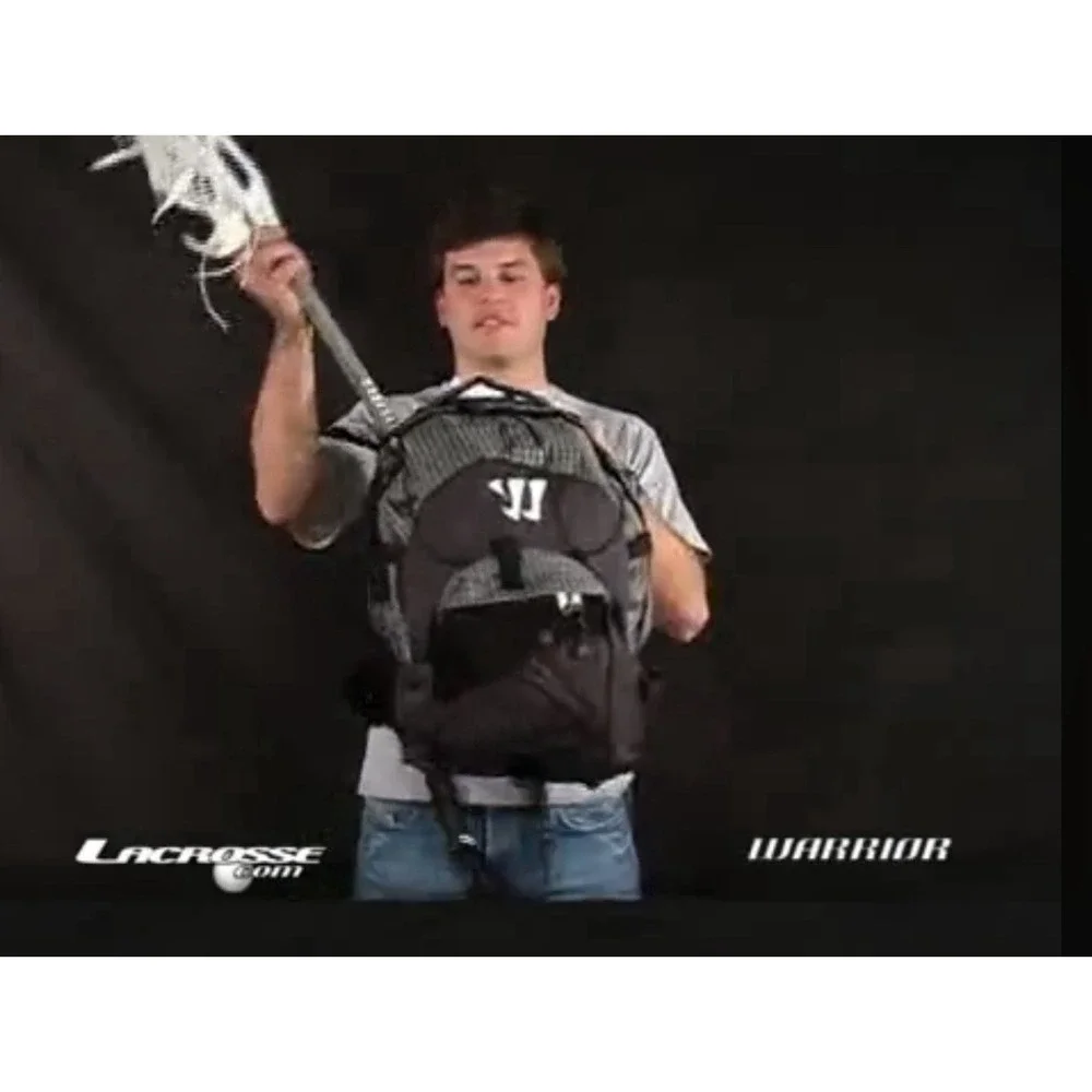 Warrior Lacrosse Gear Backpack Equipment Bag Navy Gray Helmet Stick Storage